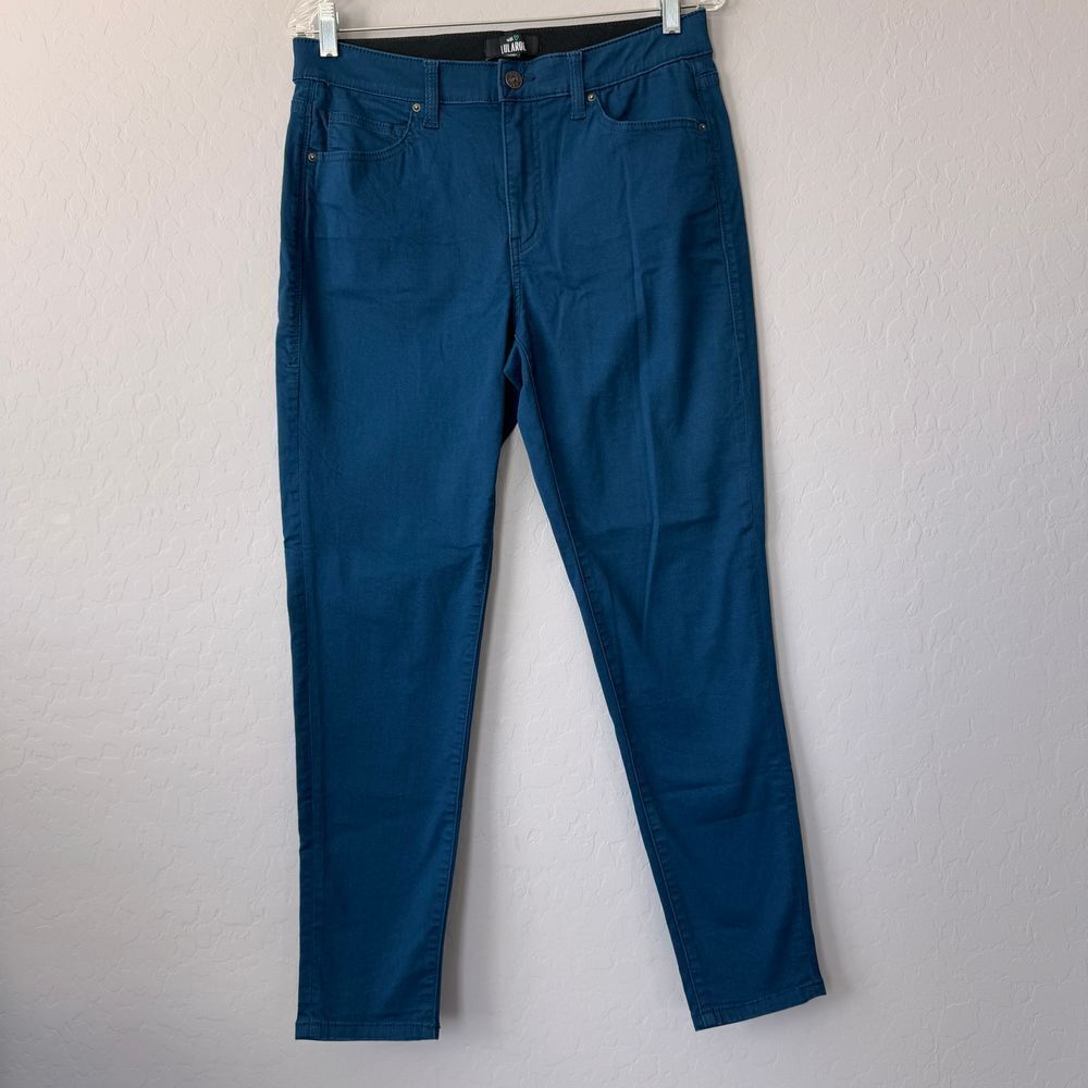 LuLaRoe High Waist Pants Comfort Stretch Casual Career Teal Blue Size 30‎